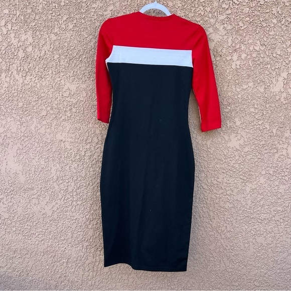 Zara Women's Bodycon Knee Length Dress Size Small Colorblock Classy Sexy‎ Chic - Picture 8 of 17